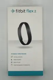 Fitbit Flex 2 Health Activity Sleep Tracker Bluetooth Small/Large Band New Black
