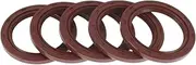 X AUTOHAUX Universal Oil Seal TC Double Lip W Steel Spring Seal Ring Rotary Shaft Seal 30x40x4mm High Pressure FKM Rubber Brown 5 Pcs