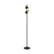 Fiumara 2 Light Floor Lamp Black & Gold - 39388N