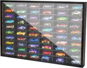 1/64 Scale Diecast Car Display Case with 60 Compartments, Black, 16.27" X 24.09"