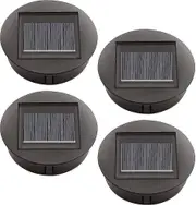 4 Pieces Replacement Solar Lights With Led Bulbs, Solar Top Lights Replacement, Led Solar Panel Lantern Cover