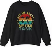 [X.Style] Ask Me About My Fish Tank Retro ds018 Sweater Black XL