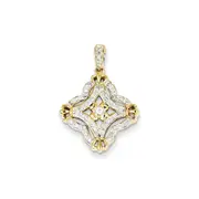 14k Yellow Gold Real Diamonds Pendant