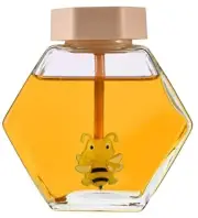 Glass Honey Jar with Dipper and Lid Cute airtight Honey Containers Glass