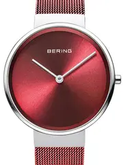 Bering 14531-303 Red Dial Stainless Steel Womens Watch