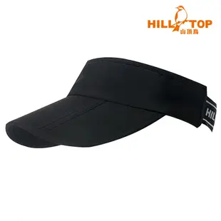 【Hilltop山頂鳥】超潑水抗UV可折疊運動空心帽S01XF3-黑