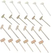 COMNESTBI 24Pcs Mini Wooden Hammers for Safe and DIY Craft Tools for Baking Home Decoration and Seafood Parties Lightweight and Easy to Use