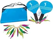 Generic Beach Tennis and Badminton Set Yard Camping Games Outdoor Lawn Adults Family Summer with Organizer Bag Rackets Shuttlecocks