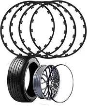 Alloy Wheel Protectors,Rim Protectors for Alloy Wheels, 16-20inch Universal Wheel Hub Decorative Bar, Anti-Collision Anti-Scratch Car Refit Trims Kit,19inch,Black
