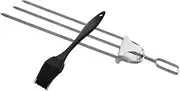 Stainless Steel BBQ Fork Set 3 Prong Grill Skewers Skewers for Grilling Roasting Sticks Outdoor Picnic Tool