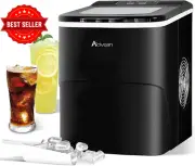 12KG Portable Ice Maker Machine Countertop with Scoop Home Bar Ice Cube Maker Bl