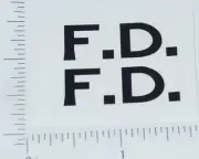 Pair Wyandotte Fire Department Cord Stickers WY-034