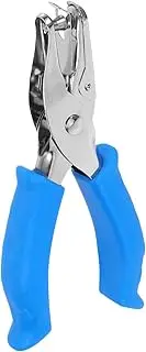 OFFSCH 6mm Office Paper Hole Puncher Portable Manual Punch for Documents Craft Puncher Blue