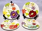 LAURIE GATES Melamine Plates STUDIO CALIFORNIA 9" Floral Pattern - Set Of 6