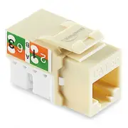 NavePoint 90 Degree Cat5e Keystone Jack, RJ45 Ethernet, Type 110 Ivory, 50-Pack