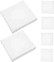 Generic 6pcs Small Canvases for Painting Mini Painting Canvas Boards Blank Canvas for White Canvas Square Canvas for Painting Supplies