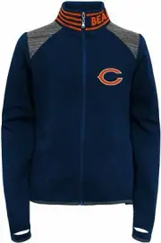 Outerstuff NFL Football Youth Girls Chicago Bears Aviator Full Zip Jacket