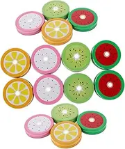 SUPVOX 16pcs Fruit Theme Mason Jar Lids with Straw Hole Durable Tinplate Covers for Regular Mouth Canning Jars for Everyday Use and Gifting