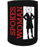 Alcohol Stubby Holder - Spokes Woman Cycling - Funny Novelty Birthday Gift Joke Beer Can Bottle