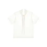[Carven] Carven Scarf-collar Cotton T-shirt XS WHITE