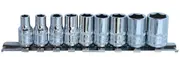 SP Tools SP20133 - Socket Set 1/4" Drive 9 Piece SAE C/W Socket Rail