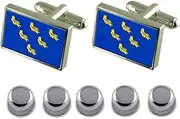[Select Gifts] Shirt Dress Studs Sussex County England Flag Cufflinks