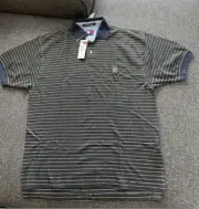 NWT Tommy Hilfiger Mens Stripe Polo Shirt Size M Medium