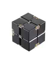 Aluminum Alloy Metal Infinity Cube Fidget Cube (6 Colors) Handheld Fidget