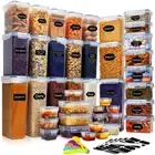 ANSHINE 42Pcs Airtight Pantry Storage Containers Set Kitchen Food Organise Box