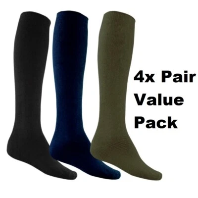 Socks Long Extra Thick Bamboo 4x Pair Mining Motorcycle Gumboot High Safety boot