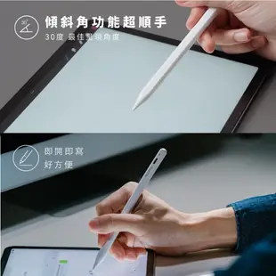 【NovaPlus】側邊橡皮擦/簡報筆/雙充電/免藍牙配對/傾斜角/iPad觸控筆手寫筆Apple Pencil 替代