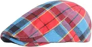 [WITHMOONS] Check Newsboy Hat Cotton Ivy Cap Cabbie Driving Hunting Golf Flat Cap YZ30218
