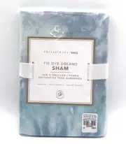 Pottery Barn Teen Tie Dye Pillow Sham Blue Purple Clouds Standard 100% Cotton