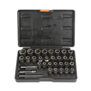 32pc Bolt Extractor Set, Impact Bolt & Nut Remover Set, 1/4" & 3/8" Dr 6mm-19mm