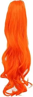 Karlery Curly Clip In Thick Claw Drawstring Ponytail Multi-colored Hair Pony Tail Hair Extension (Orange)
