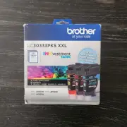 Brother LC30333PKS XXL Ink Cartridges Value Pack 3 Color Printer Ink EXP 01/2023