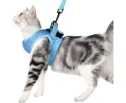 Cat harness and leash set for strolls 360 ° wrap