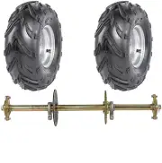 810mm Go Kart Rear Axle Kit 420 Sprocket & Hub 7" Wheels for Trike ATV Mower
