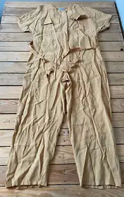 Asos NWT Women’s Short Sleeve Jumper Utility Jumpsuit Size 10 Yellow N4