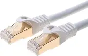 CAT.7 Ethernet Gigabit Lan Network Cable (RJ45) | 10/100/1000Mbit/s | Jumper | UTP | Compatible with CAT.5/6 | Switch/Router/Modem/Patch Panel/Access Point/Patch Program field (White-0.5M)