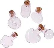 Vaguelly 6pcs Mini Glass Bottles with Cork Cute Wishing Bottles for DIY Crafts Glass Vials for Wishes Perfume and Trinkets Storage for Decoration and Keepsakes