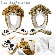 Family Winter Warm Tiger-Shaped Plush Hat Cartoon Warm Ear Protection Hat New