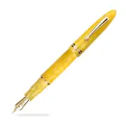 Leonardo Furore Fountain Pen in Yellow Sun with Gold Trim - Fine Point - NEW
