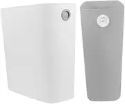 CHILDWEET Slim Kitchen Bin 2pcs Rectangular Trash Can Plastic Trash Can Bathroom Garbage Container Home Waste Basket