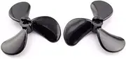 LUMIXE 4PCS 4mm 3-Blades Propellers Nylon Paddle for RCBait Boat Positive &Reverse OD 48mm Propeller DIY Underwater Robot Parts Boat Propeller