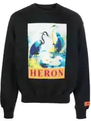 Heron Preston Halftone Heron Black Graphic Sweatshirt L100107 Size Medium