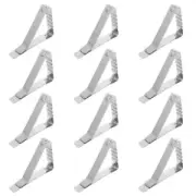 12 Pcs Stainless Steel Wave Tablecloth Clip Bracket Clasps Decorative Weights