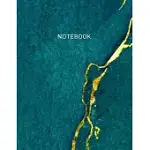 NOTEBOOK: LINED NOTEBOOK JOURNAL WITH ELEGANT BLUE MARBLE DESIGN - 100 PAGES, 8,5X11 (LARGE)