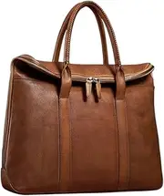 Laptop Bag for Women Men, Laptop Computer Bag, Water Resistant Anti Theft Leather Briefcases Laptop Case