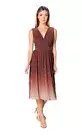 New Dress The Population Ellery Shimmer Ombré Midi Dress Burgundy Multi Sz M